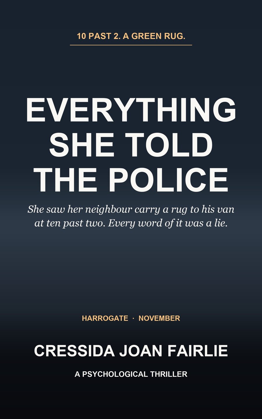 Cover of Everything She Told the Police by Cressida Joan Fairlie