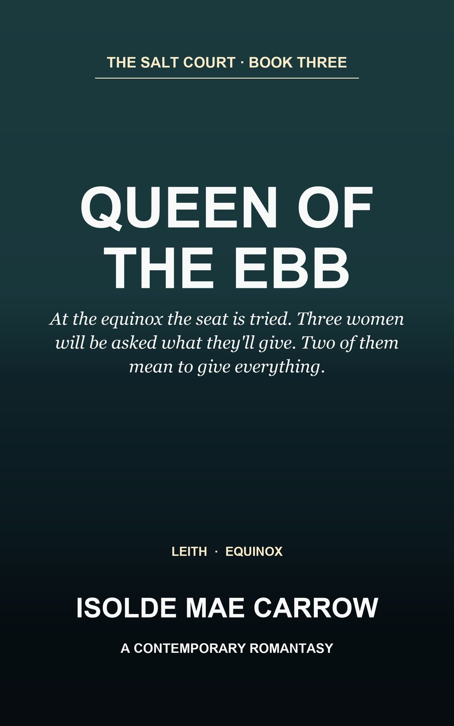 Cover of Queen of the Ebb by Isolde Mae Carrow