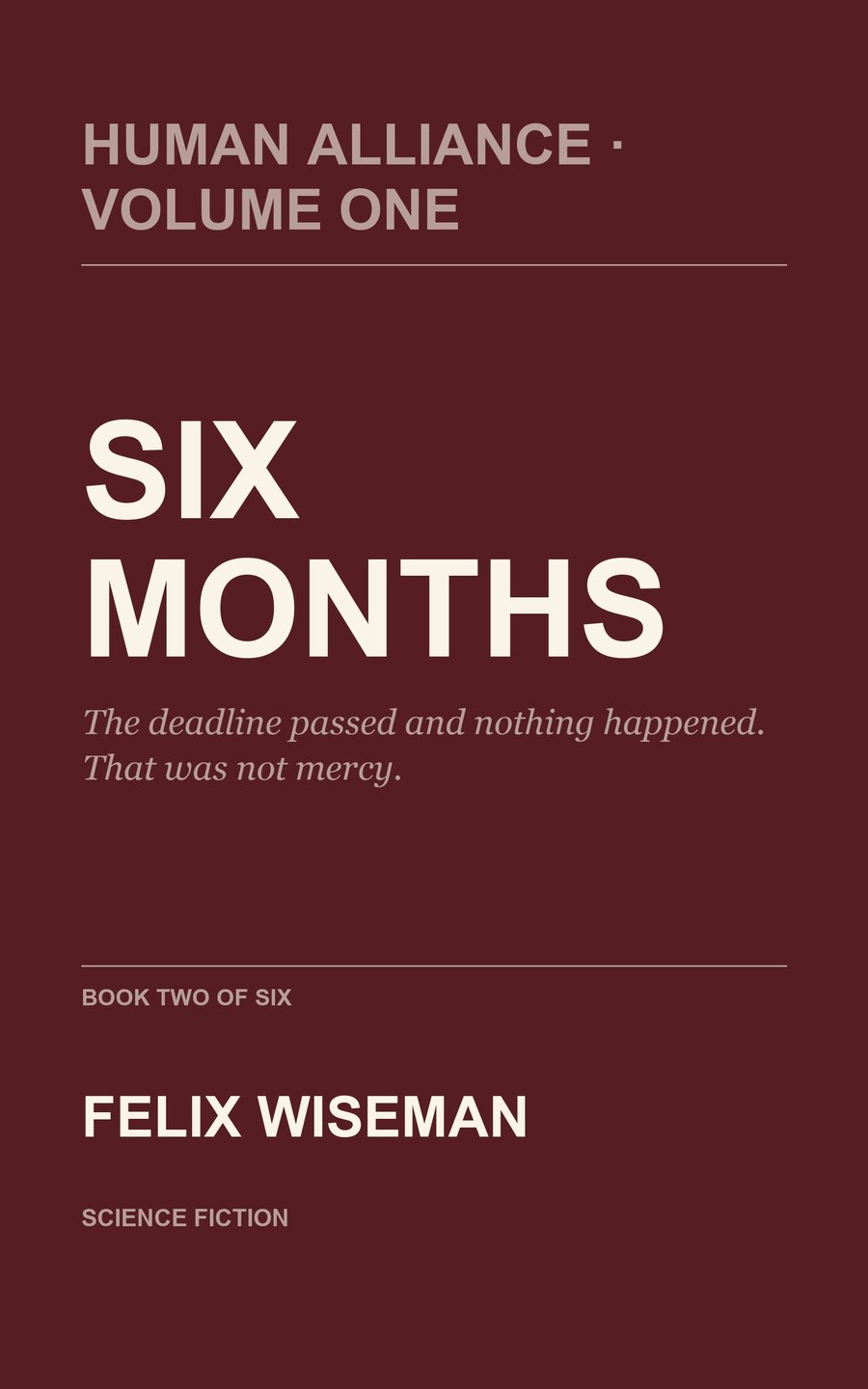 Cover of Six Months by Felix Wiseman