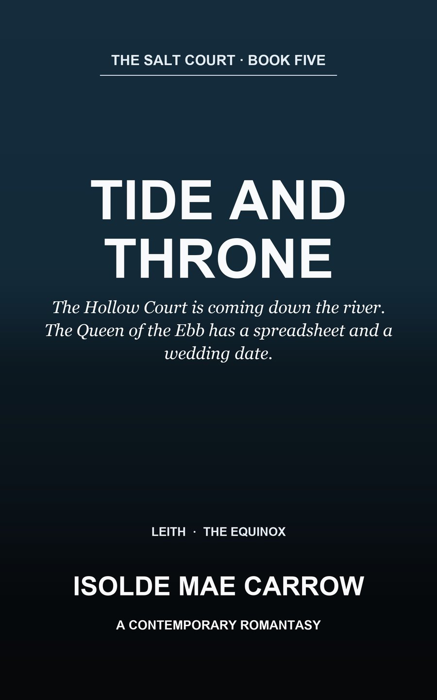 Cover of Tide and Throne by Isolde Mae Carrow